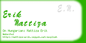 erik mattiza business card